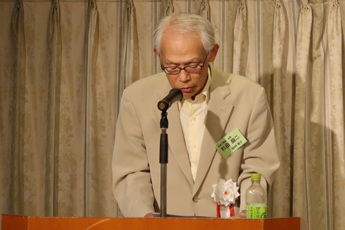 司会より6名のご来賓の紹介後、多賀工業会会長杉田龍二様よりご挨拶